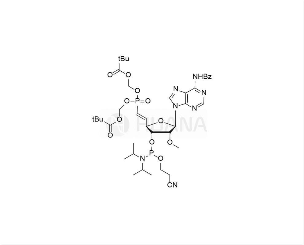 5'-POM-(E) -winylofosfonian-2'-O-Me-rA(Bz)-3'-CE-fosforamidyt