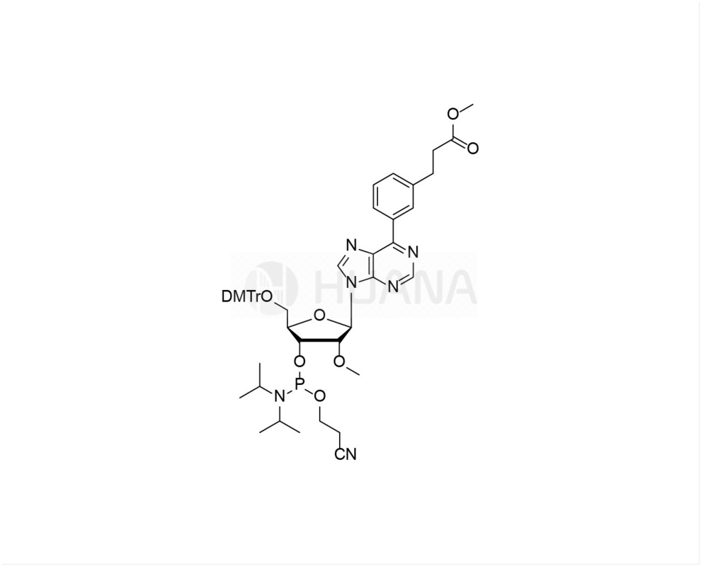 DMTr-2'-O-Me-6-Deamino-6- ((m-ester metylowy kwasu benzenopropanowego) -rA-3'-CE-fosforamidyt