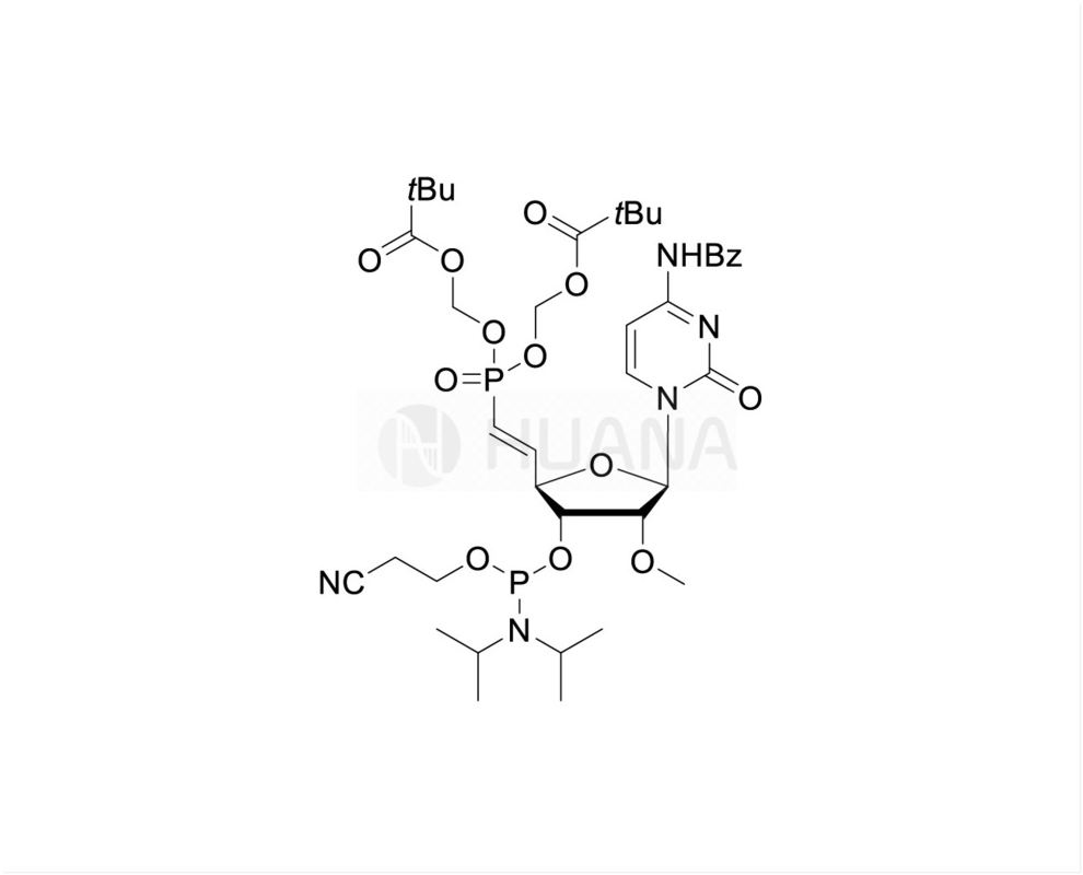 5'-POM-(E) -winylofosfonian-2'-O-Me-rC(Bz)-3'-CE-fosforamidyt