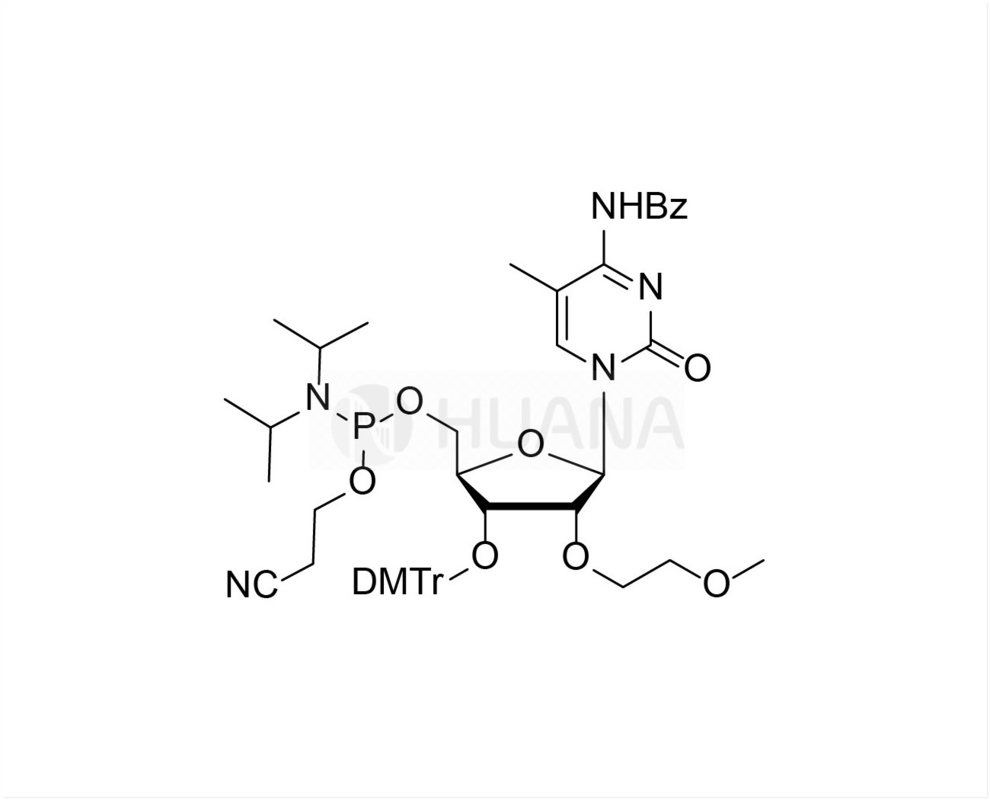 3'-O-DMTr-2'-O-MOE-5-Me-rC ((Bz)-5'-CE-fosforamidyt