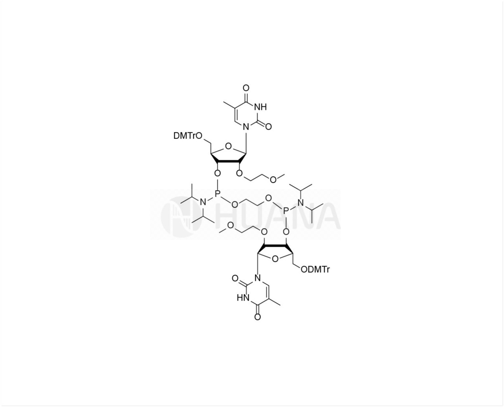 etan-1,2-di(5'-O-DMTr-2'-O-MOE-rT-3'-oxy) bis ((diizopropylfosforamidyt)