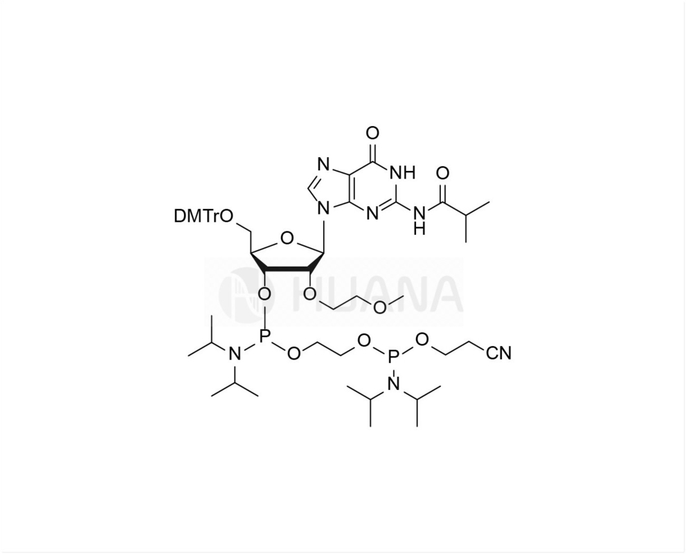 5'-O-DMT-2'-O-MOE-rG ((iBu)-3'- ((2-cyanoetoksy) ((diizopropylamino) fosforamidyt) - etylo-diizopropylofosforamidyt