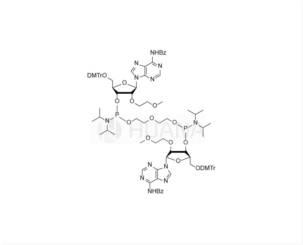di(5'-O-DMTr-2'-O-MOE-rA(Bz)-3'-oksy) - ((oksybis ((etan-1,2-diyl))-bis ((diizopropylfosforamidyt)