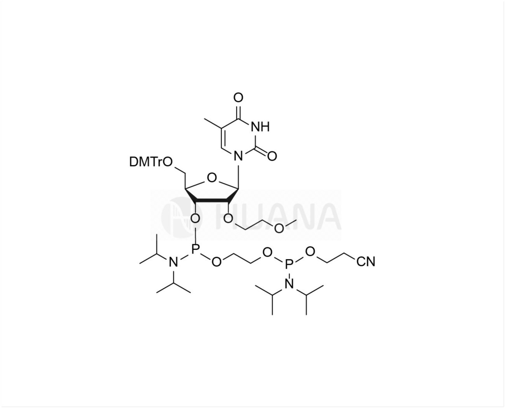 5'-O-DMT-2'-O-MOE-rT-3'- ((2-cyanoetoksy) ((diizopropylamino) fosforamidyt) - etylo-diizopropylfosforamidyt